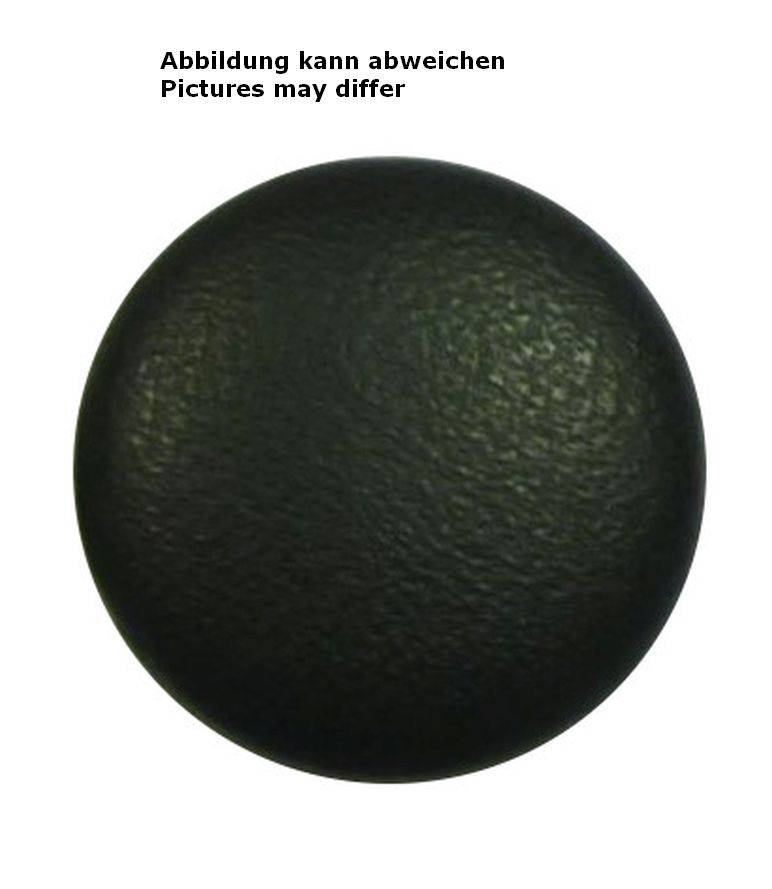 Lederknopf Lederknöpfe 23 mm schwarz Echtleder bezogen 